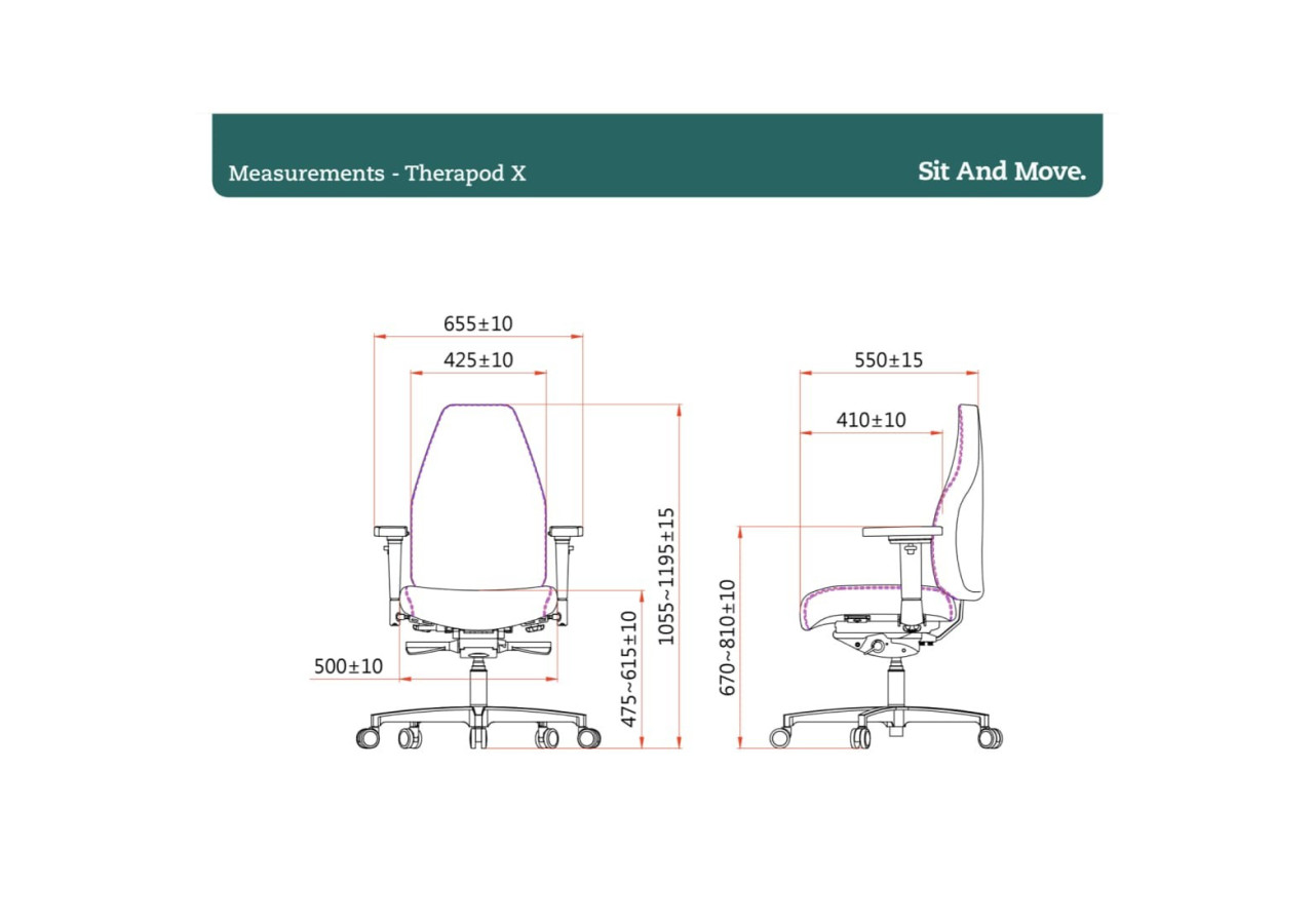 Chaise de bureau Sit And Move Therapod X - Érgonomie et confort en gris - 7000003C - Sit And Move