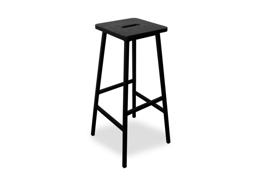 Tabouret de Bar Workliving - Chêne Massif Noir avec Structure Métallique - 3001817 - Workliving Tabouret de Bar Workliving - Chêne Massif Noir avec Structure Métallique - 3001817 - Workliving