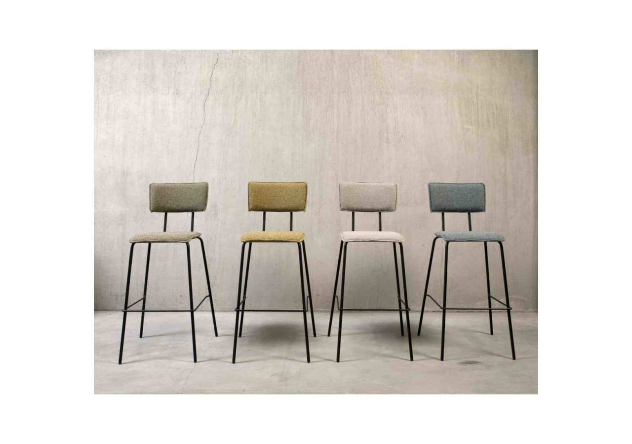 Tabouret de Bar Workliving - Modèle Bo Society en Boucle Shitake - 3002028 - Workliving