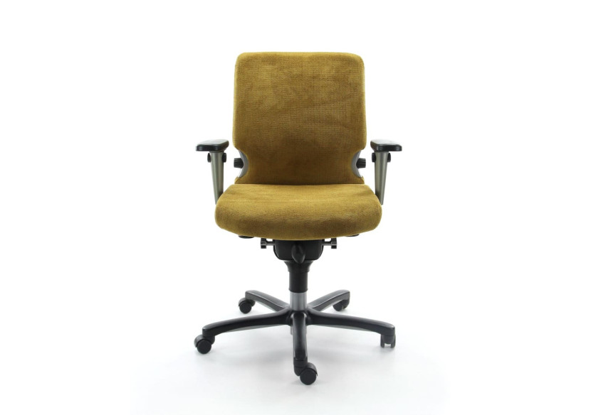 Fauteuil Bureautique Refurbished - Confort Ergonomique Jaune avec Base Noire - R_COMFO_77_RGG - Refurbished