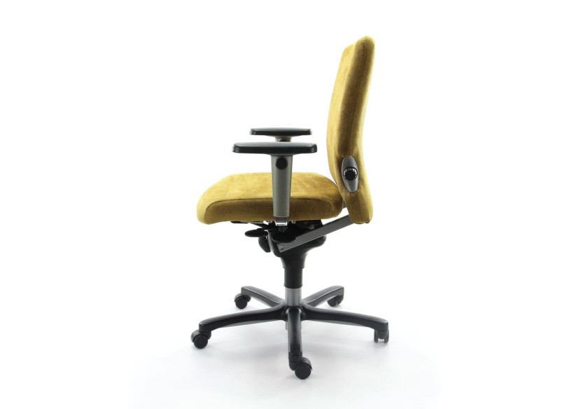 Fauteuil Bureautique Refurbished - Confort Ergonomique Jaune avec Base Noire - R_COMFO_77_RGG - Refurbished