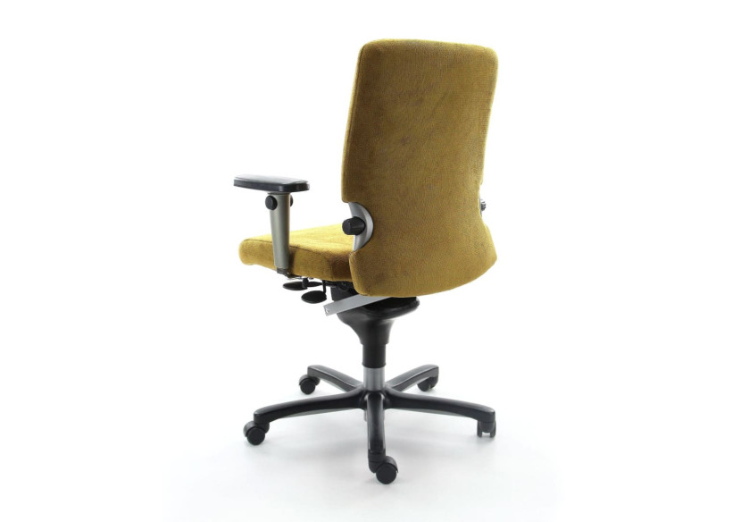 Fauteuil Bureautique Refurbished - Confort Ergonomique Jaune avec Base Noire - R_COMFO_77_RGG - Refurbished