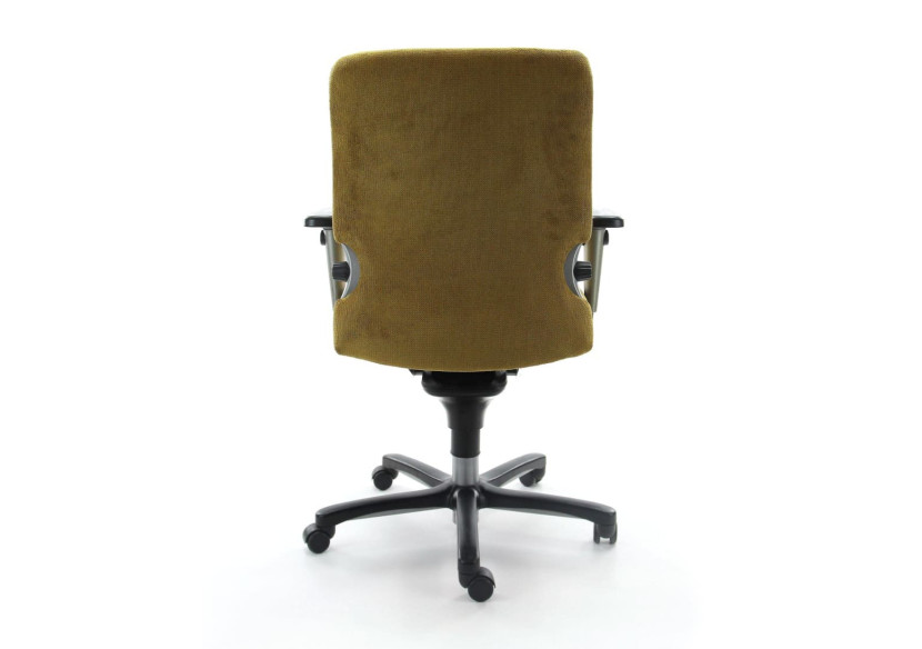 Fauteuil Bureautique Refurbished - Confort Ergonomique Jaune avec Base Noire - R_COMFO_77_RGG - Refurbished