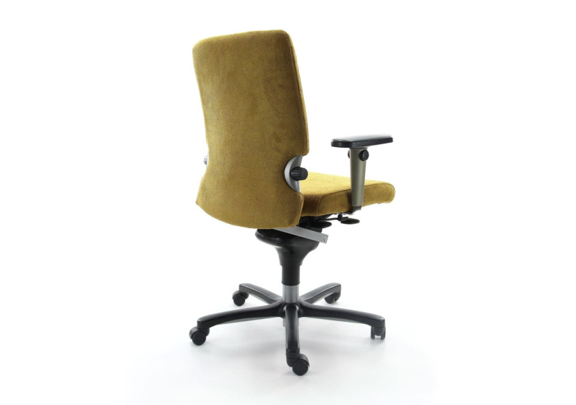 Fauteuil Bureautique Refurbished - Confort Ergonomique Jaune avec Base Noire - R_COMFO_77_RGG - Refurbished