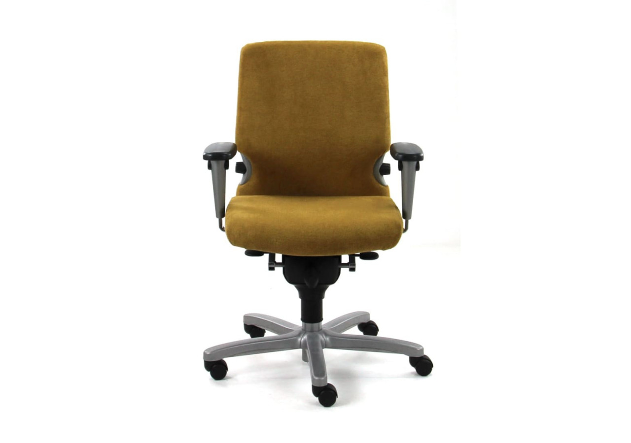 Fauteuil Bureautique Refurbished - Confort Ergonomique Jaune avec Base Noire - R_COMFO_77_RGG - Refurbished