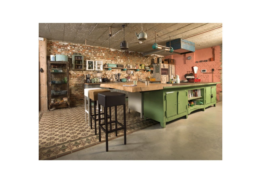 Tabouret de Bar Workliving - Design Cubique en Simili Cuir Noir - 3000060 - Workliving Tabouret de Bar Workliving - Design Cubique en Simili Cuir Noir - 3000060 - Workliving