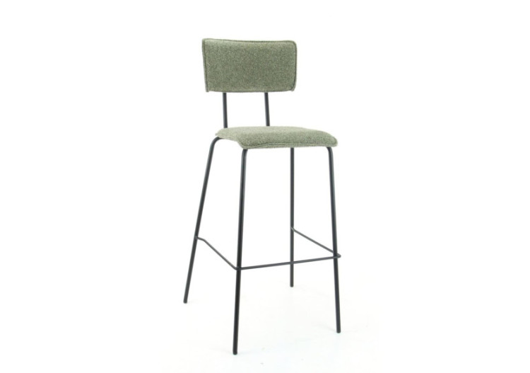 Tabouret de bar Workliving Bo Society - Tissu bouclé Turtle - 3002029C - Workliving