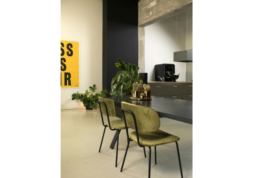 Chaise de salle à manger Workliving Bo - Velvet Earth Teal - 3002018C - Workliving Chaise de salle à manger Workliving Bo - Velvet Earth Teal - 3002018C - Workliving