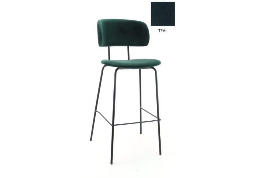 Tabouret de bar Workliving Bo RS - Velours Earth Teal - 3002042C - Workliving Tabouret de bar Workliving Bo RS - Velours Earth Teal - 3002042C - Workliving