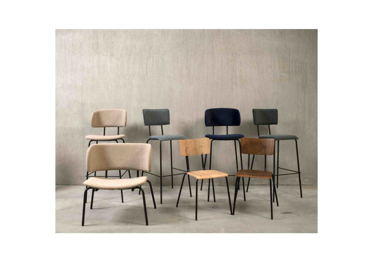 Tabouret de bar Workliving Bo RS - Velours Earth Teal - 3002042C - Workliving