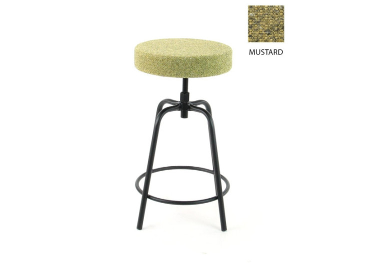 Tabouret de bar rond Workliving - Society Boucle Mustard - 3002007C - Workliving