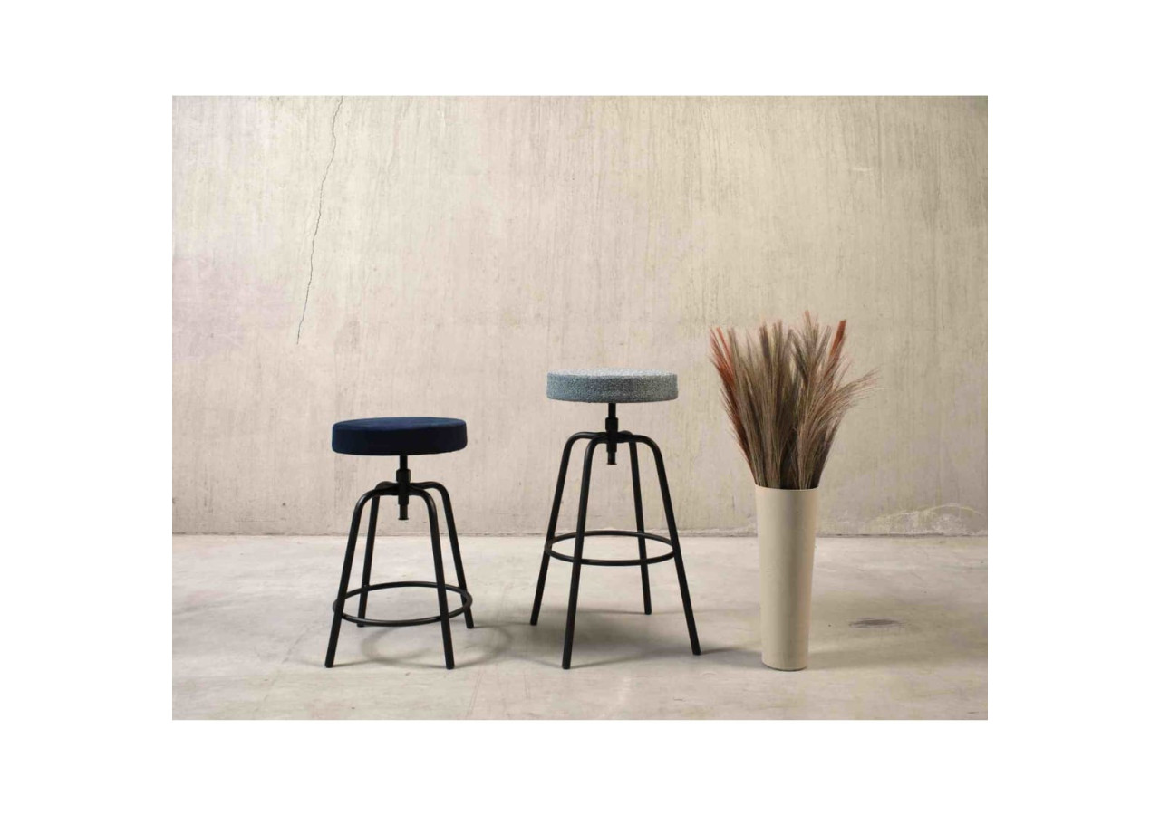 Tabouret de bar rond Workliving - Society Boucle Mustard - 3002007C - Workliving