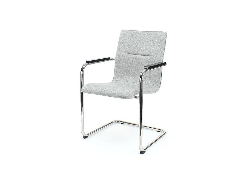 Chaise de réunion Workliving X6 - Confort en tissu gris clair - 105150 - Workliving