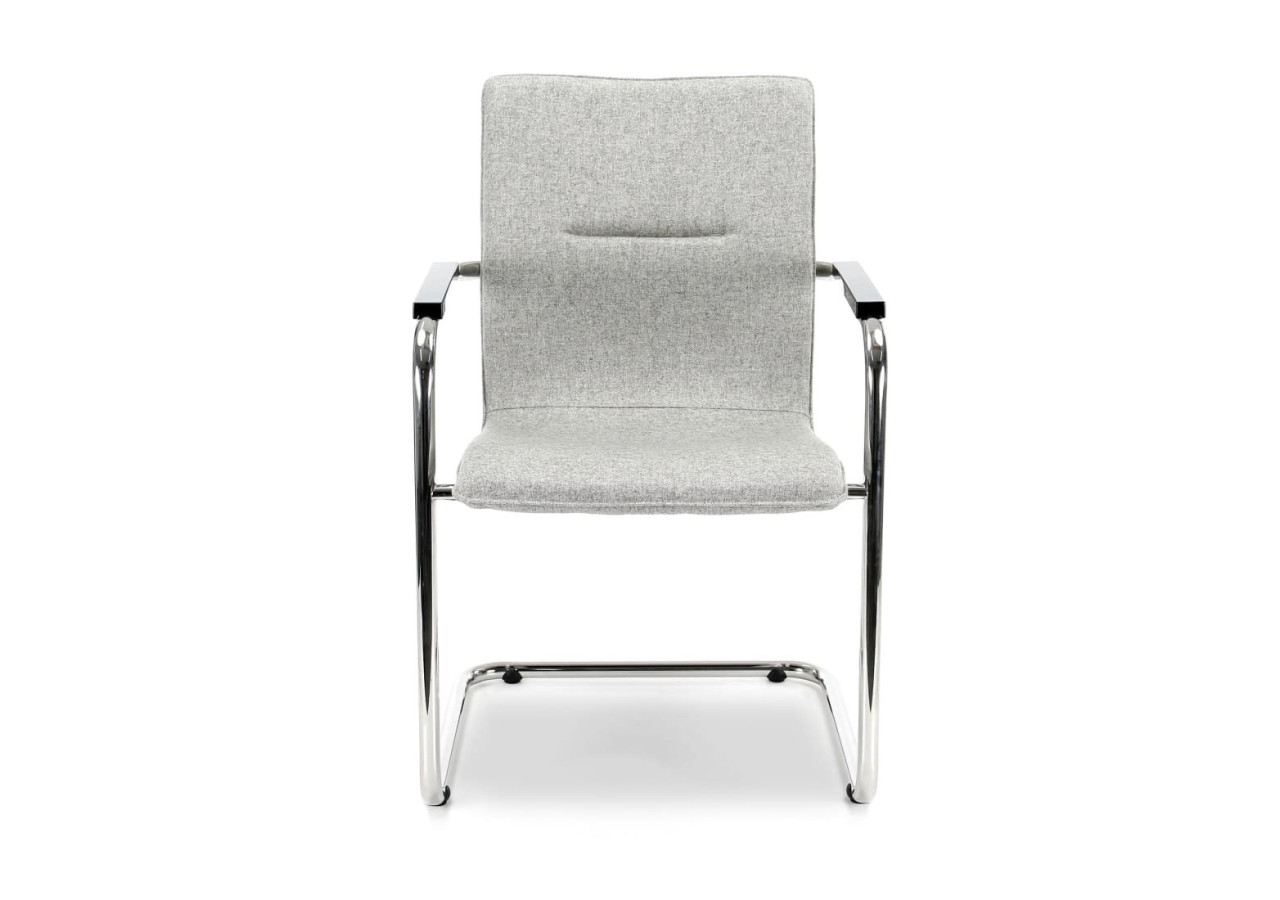 Chaise de réunion Workliving X6 - Confort en tissu gris clair - 105150 - Workliving