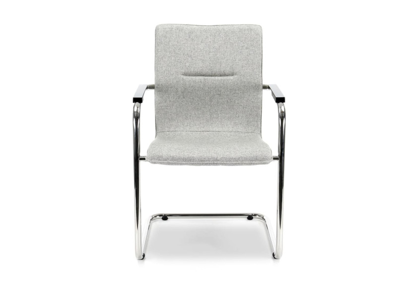 Chaise de réunion Workliving X6 - Confort en tissu gris clair - 105150 - Workliving