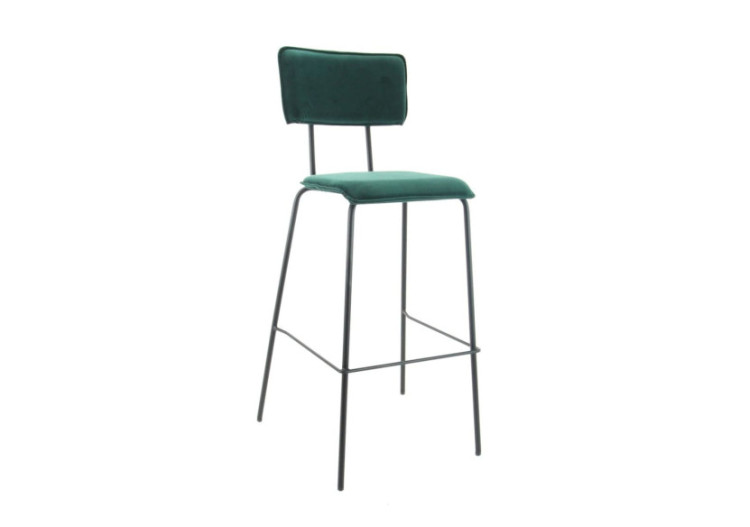 Tabouret de bar Workliving Bo - Velours recyclé forest - 3002027C - Workliving