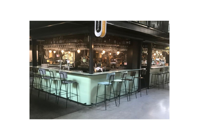 Tabouret de bar Workliving Bo - Velours recyclé forest - 3002027C - Workliving Tabouret de bar Workliving Bo - Velours recyclé forest - 3002027C - Workliving