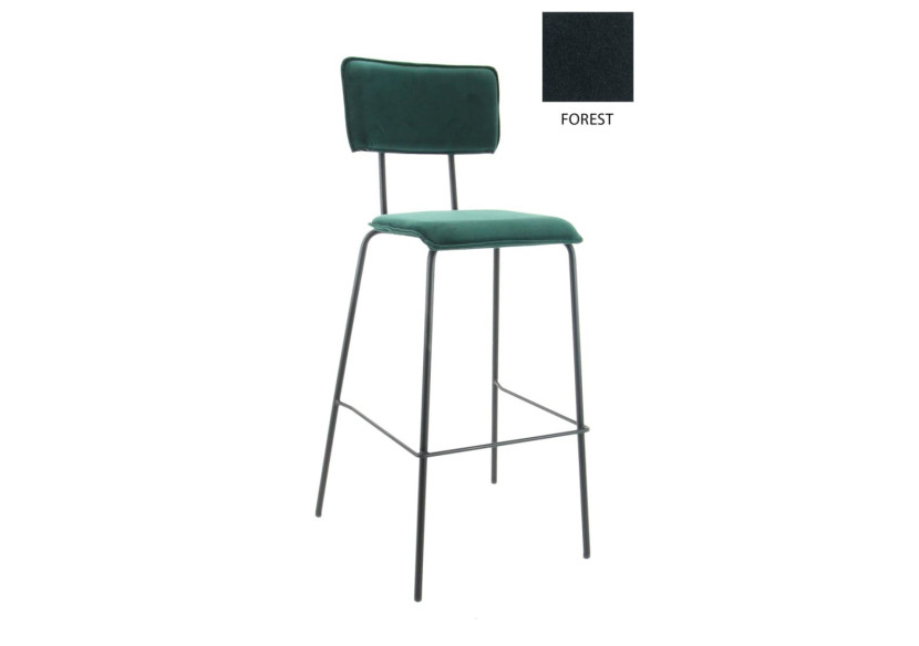Tabouret de bar Workliving Bo - Velours recyclé forest - 3002027C - Workliving Tabouret de bar Workliving Bo - Velours recyclé forest - 3002027C - Workliving