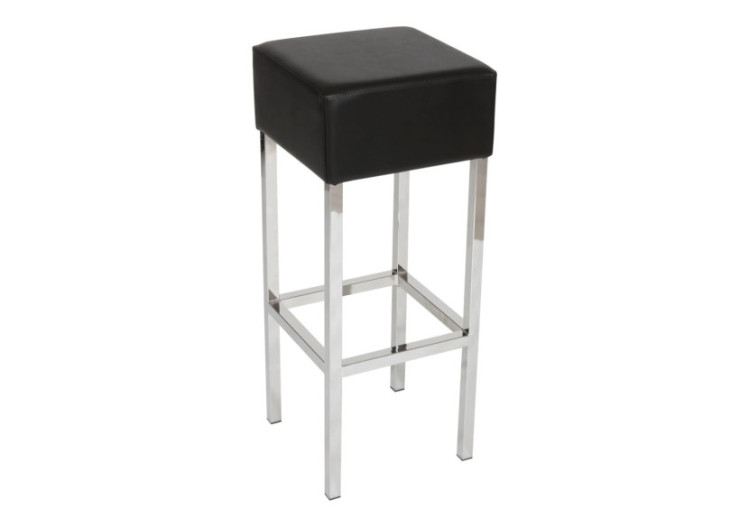 Tabouret de bar Workliving Skai - Noir et chrome moderne - 3000059 - Workliving