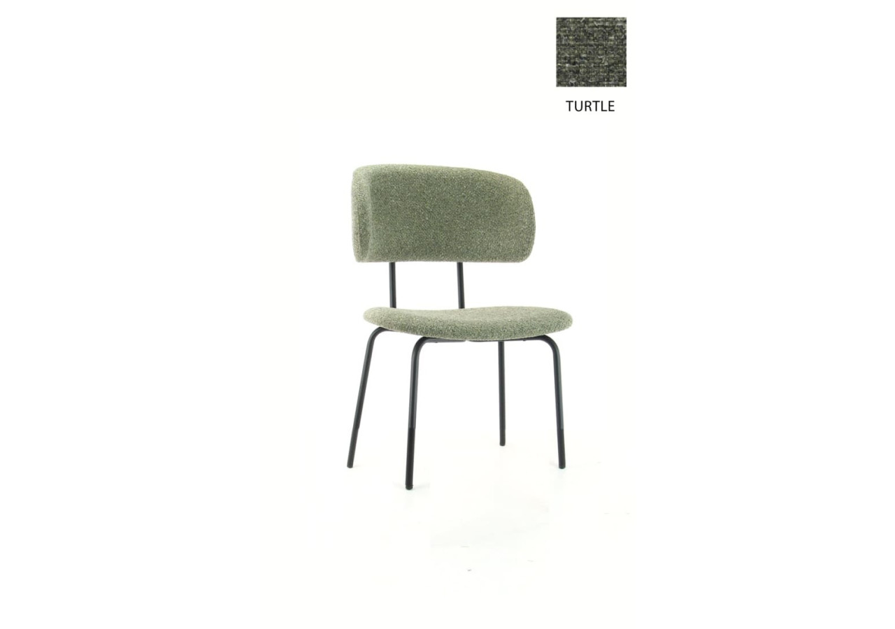 Chaise de salle à manger Workliving Bo RS - Tissu Boucle Turtle - 3002037C - Workliving