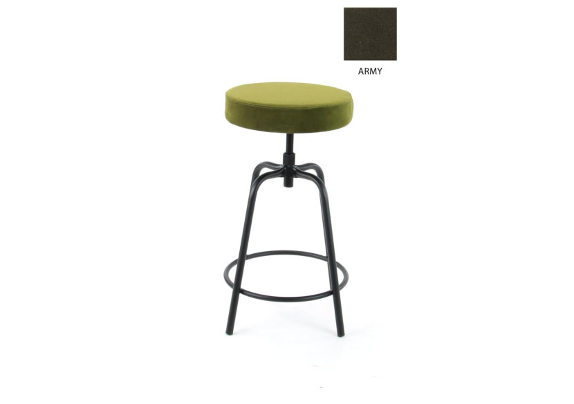 Tabouret de Bar Ronde Workliving - Velvet Earth Army - 3002001 - Workliving Tabouret de Bar Ronde Workliving - Velvet Earth Army - 3002001 - Workliving
