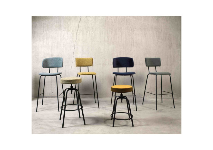 Tabouret de Bar Ronde Workliving - Velvet Earth Army - 3002001 - Workliving Tabouret de Bar Ronde Workliving - Velvet Earth Army - 3002001 - Workliving