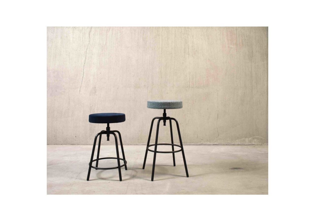 Tabouret de Bar Ronde Workliving - Velvet Earth Army - 3002001 - Workliving