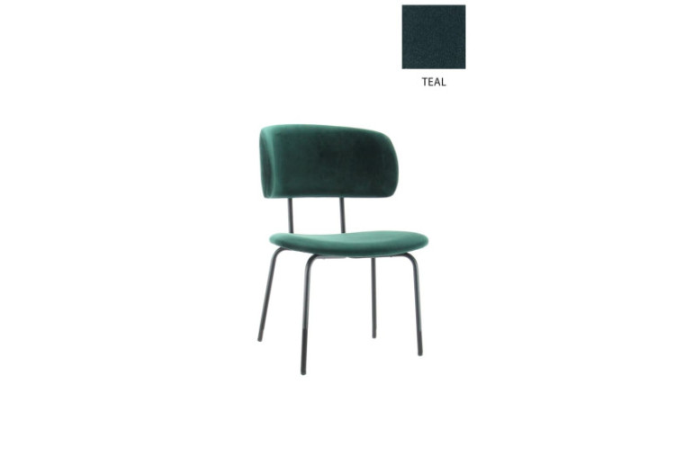 Chaise de Salle à Manger Workliving Bo RS - Velvet Earth Teal - 3002034C - Workliving