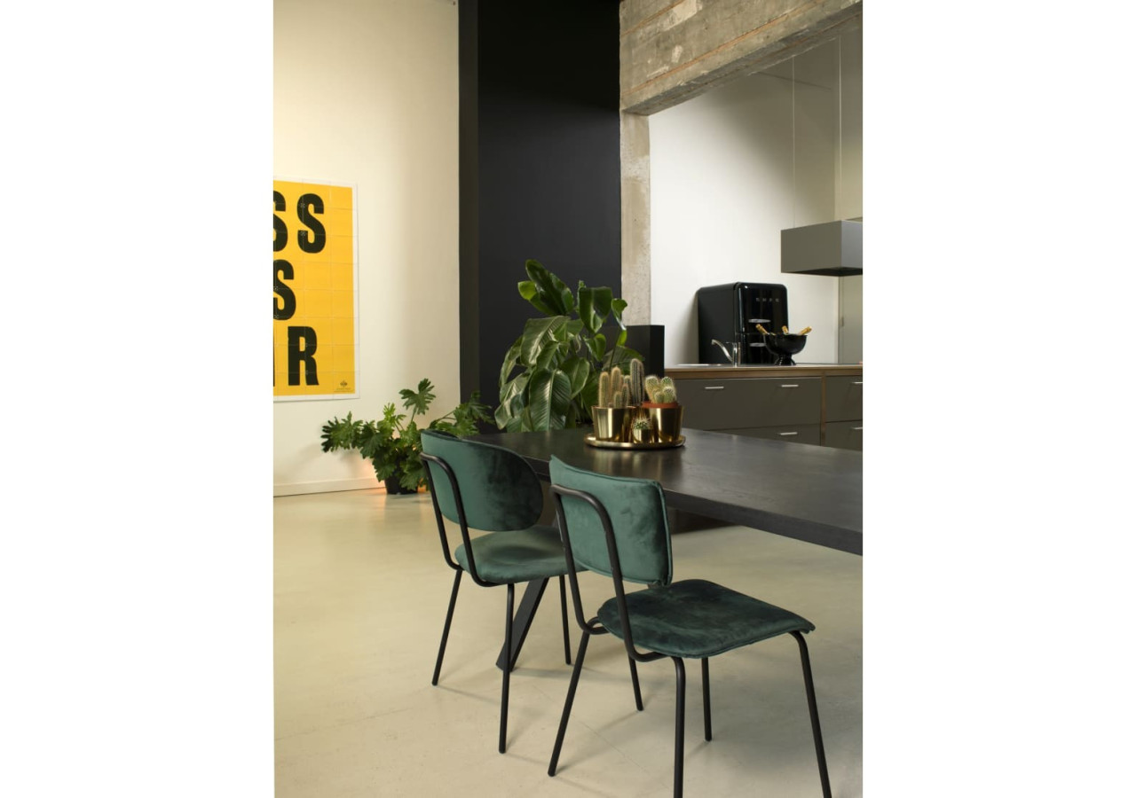 Chaise de Salle à Manger Workliving Bo RS - Velvet Earth Teal - 3002034C - Workliving