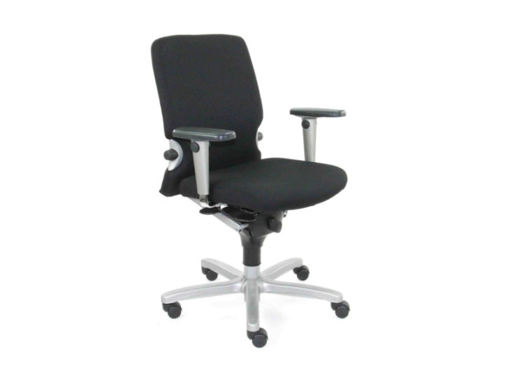 Chaise de bureau ergonomique Comforto 77 - Noir, réglable et confortable - R_COMFO_77_SSB - Refurbished