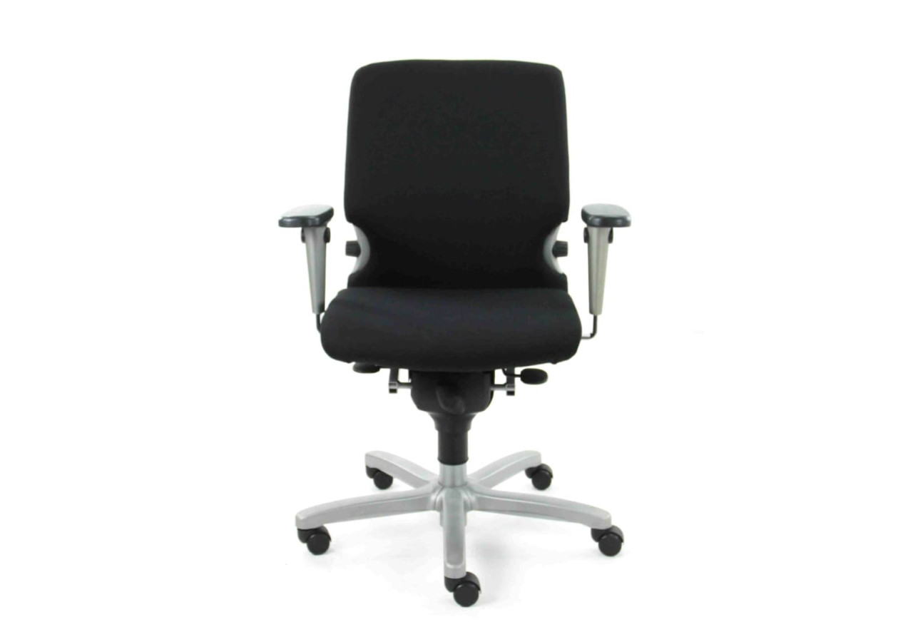 Chaise de bureau ergonomique Comforto 77 - Noir, réglable et confortable - R_COMFO_77_SSB - Refurbished