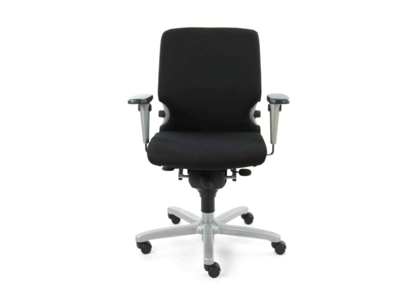 Chaise de bureau ergonomique Comforto 77 - Noir, réglable et confortable - R_COMFO_77_SSB - Refurbished