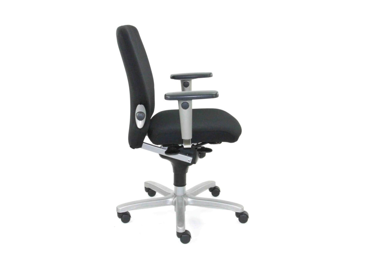 Chaise de bureau ergonomique Comforto 77 - Noir, réglable et confortable - R_COMFO_77_SSB - Refurbished