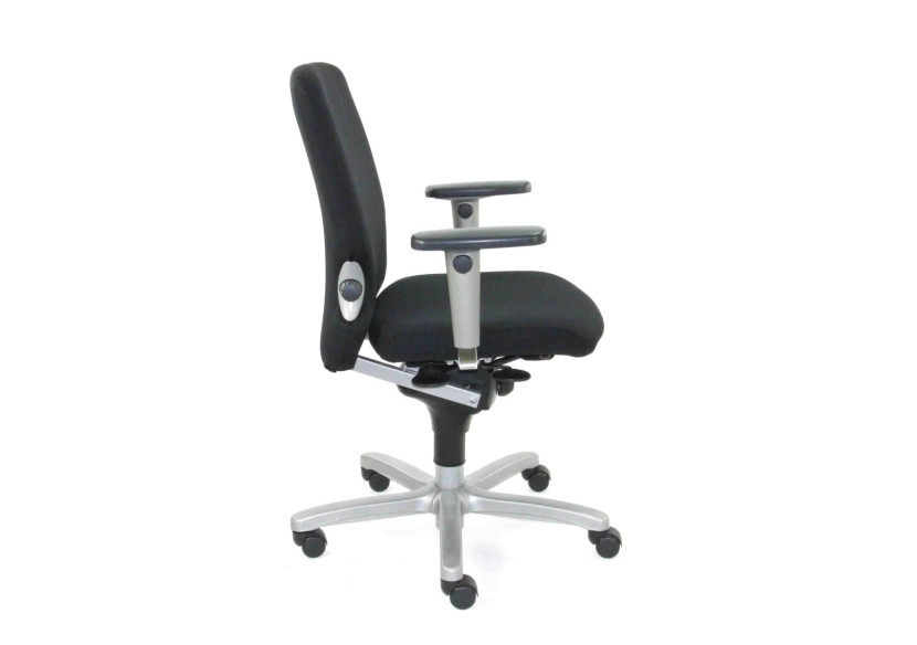 Chaise de bureau ergonomique Comforto 77 - Noir, réglable et confortable - R_COMFO_77_SSB - Refurbished