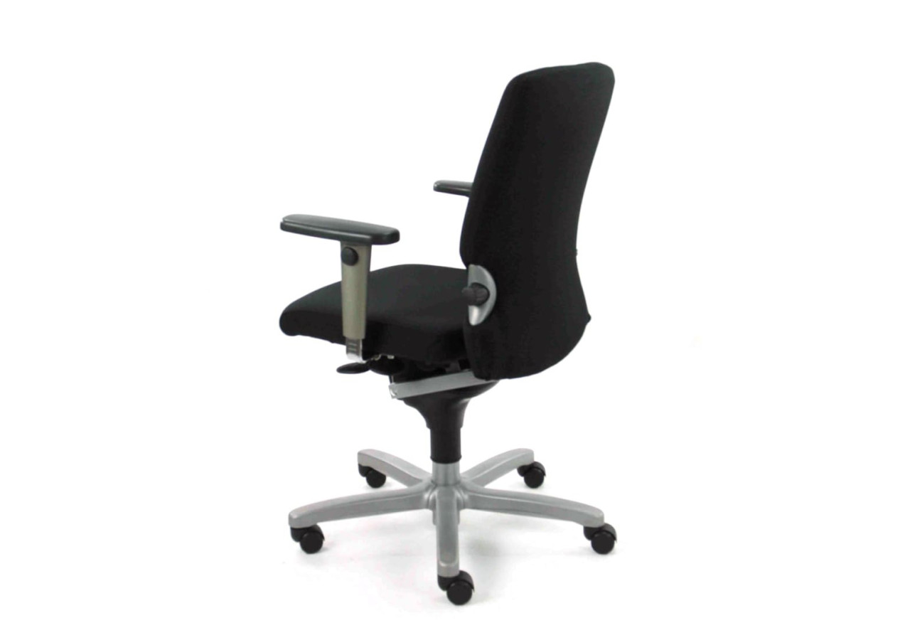 Chaise de bureau ergonomique Comforto 77 - Noir, réglable et confortable - R_COMFO_77_SSB - Refurbished