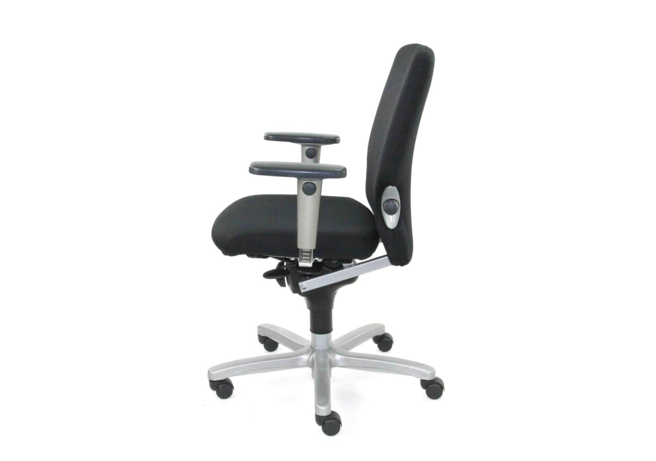 Chaise de bureau ergonomique Comforto 77 - Noir, réglable et confortable - R_COMFO_77_SSB - Refurbished