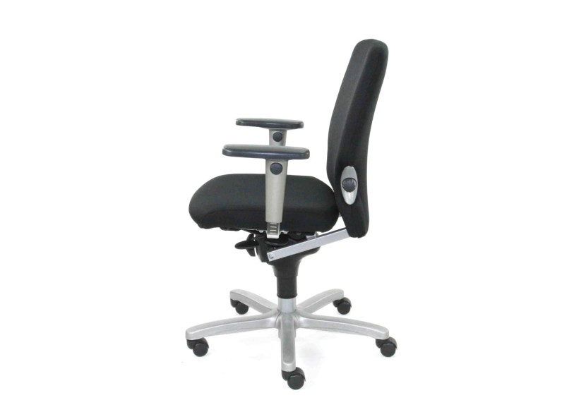 Chaise de bureau ergonomique Comforto 77 - Noir, réglable et confortable - R_COMFO_77_SSB - Refurbished