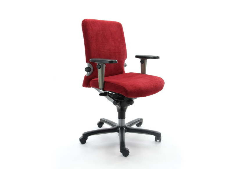 Chaise de bureau ergonomique Comforto 77 - Rouge, tissu Regain durable - R_COMFO_77_RGR - Refurbished