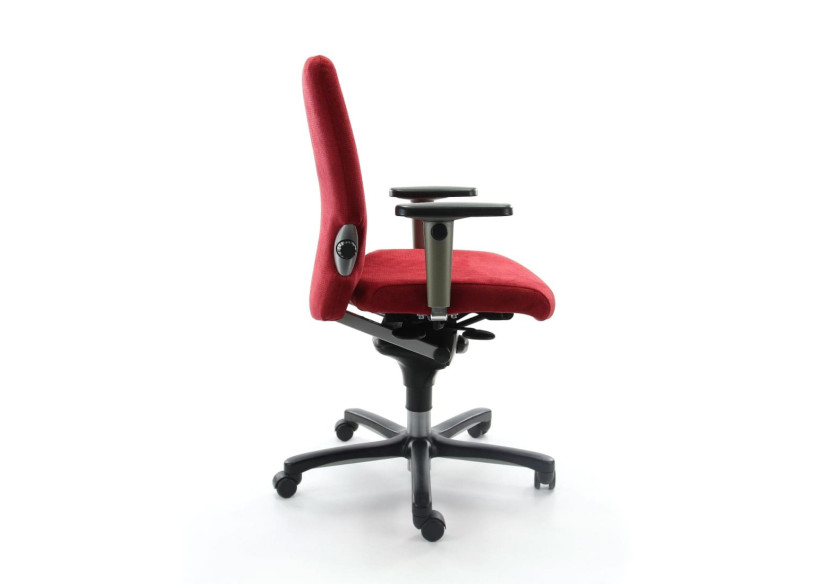 Chaise de bureau ergonomique Comforto 77 - Rouge, tissu Regain durable - R_COMFO_77_RGR - Refurbished