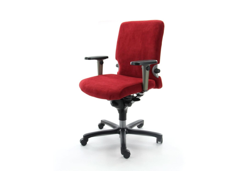 Chaise de bureau ergonomique Comforto 77 - Rouge, tissu Regain durable - R_COMFO_77_RGR - Refurbished