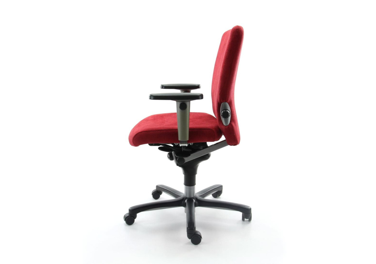 Chaise de bureau ergonomique Comforto 77 - Rouge, tissu Regain durable - R_COMFO_77_RGR - Refurbished