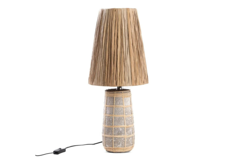 Lampe de Table Naxos - Terracotta et rotin naturel - JABR080ConN - Bazar Bizar Lampe de Table Naxos - Terracotta et rotin naturel - JABR080ConN - Bazar Bizar