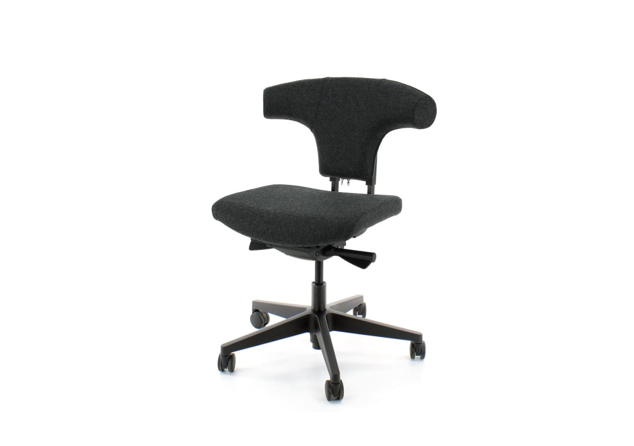 Chaise de Bureau T-BONE - Édition en Laine Grise - 105619C - Workliving