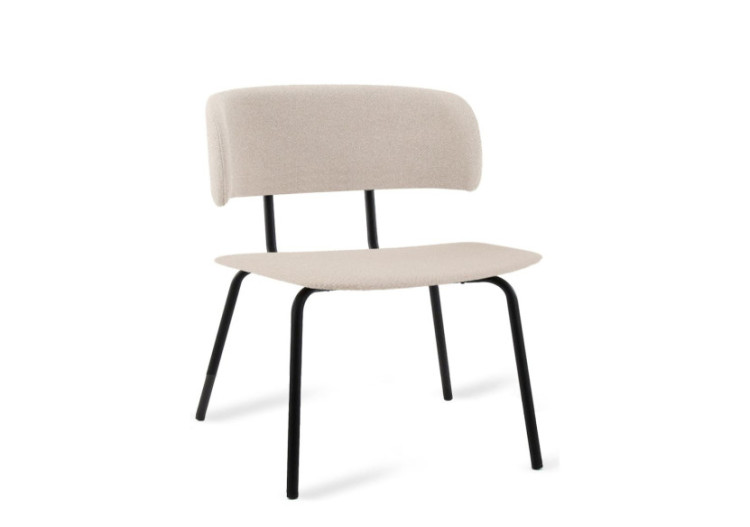 Fauteuil Bo Lounge - Tissu Boucle Shitake, Ergonomique et Élégant - 3002094 - Workliving