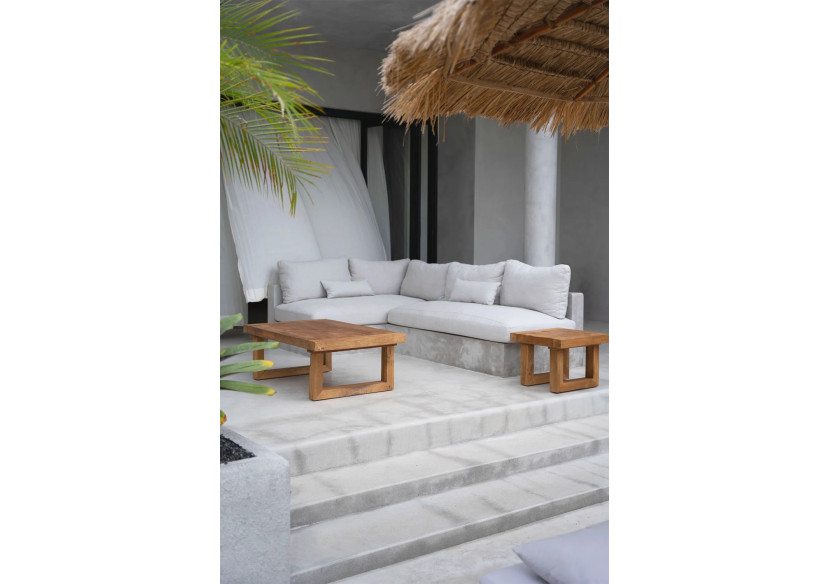 Table d'appoint en teck recyclé - Design naturel et durable - JACI027N - Bazar Bizar