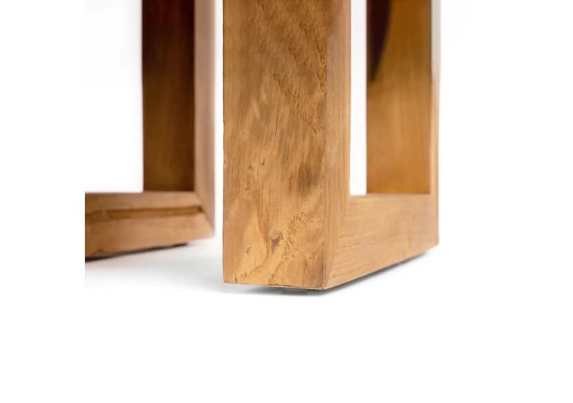 Table d'appoint en teck recyclé - Design naturel et durable - JACI027N - Bazar Bizar