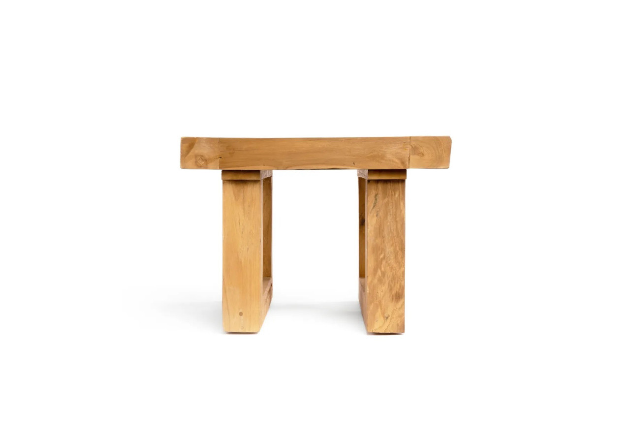 Table d'appoint en teck recyclé - Design naturel et durable - JACI027N - Bazar Bizar