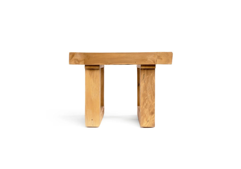 Table d'appoint en teck recyclé - Design naturel et durable - JACI027N - Bazar Bizar