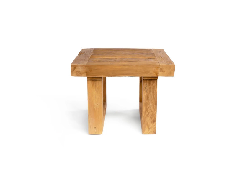 Table d'appoint en teck recyclé - Design naturel et durable - JACI027N - Bazar Bizar