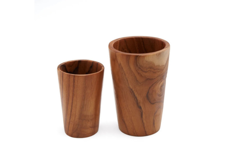 Tasse en Racine de Teck - Design unique et naturel - BASU503 - Bazar Bizar 2